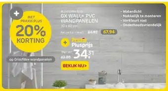 Praxis Gx wall+ pvc wandpanelen aanbieding