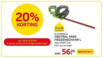 Praxis Central park heggenschaar l cpabt 2.0e aanbieding