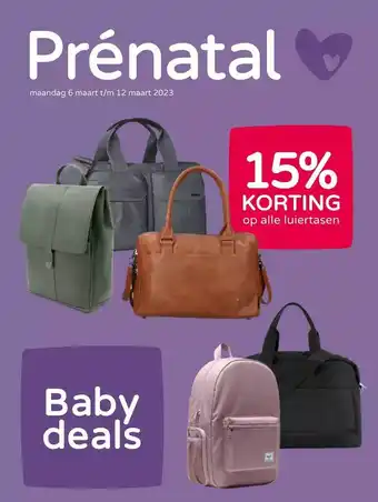 Prenatal Op alle luiertasen aanbieding