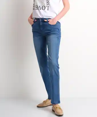 terStal Dames soft stretch jeans (mid) blauw in maat aanbieding