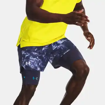 Under Armour Herenshorts under armour vanish woven printed 15 cm midnight marineblauw / wit xxl aanbieding