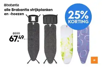 Blokker 25% korting op alle brabantia strijkplanken en strijkhoezen (winkel collectie) aanbieding