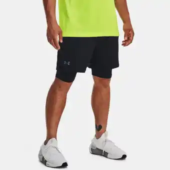 Under Armour Herenshorts under armour vanish woven 2-in-1 zwart / zwart / pitch grijs l aanbieding