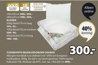 Jysk Tusindfryd Muskusdons Dekbed 140 x 200cm aanbieding
