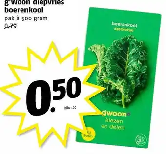 Poiesz G'woon diepvries boerenkool aanbieding