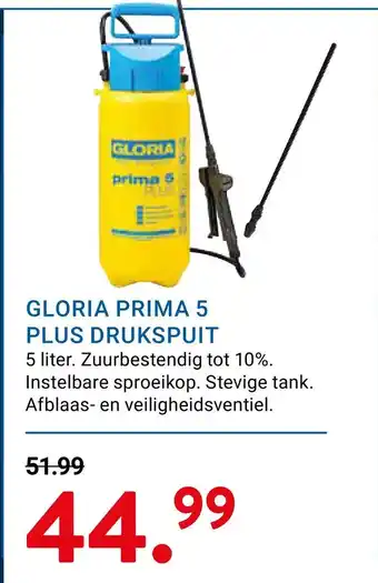 Kluswijs Gloria prima 5 plus drukspuit aanbieding