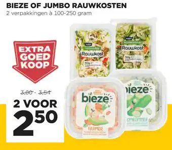 Jumbo Bieze of Jumbo Rauwkosten 2*100-250g aanbieding