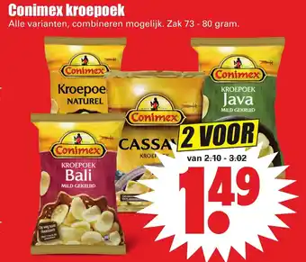 Dirk Conimex Kroepoek 2*73-80g aanbieding