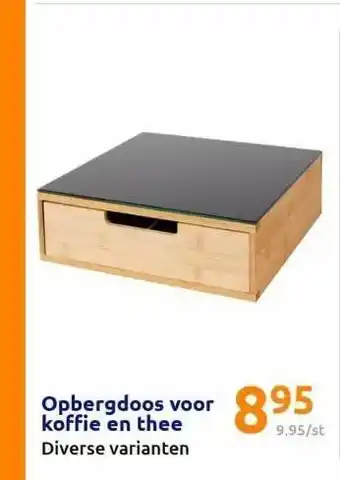 Action Opbergdoos voor koffie en thee aanbieding