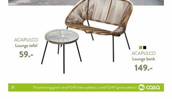 Casa Acapulco lounge tafel of acapulco lounge bank aanbieding