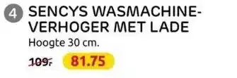 Praxis 4 sencys wasmachineverhoger met lade aanbieding