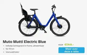 Stella fietsen Muto mutti electric blue aanbieding