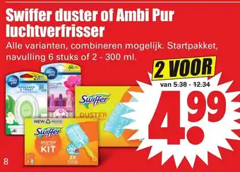 Dirk Swiffer duster of Ambi Pur luchtverfrisser 2st aanbieding