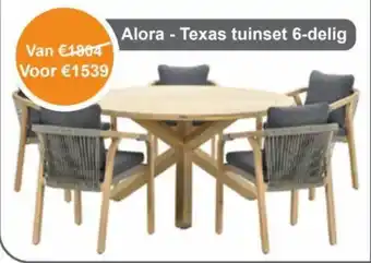 Tuinmeubelland Alora- texas tuinset 6-delig aanbieding