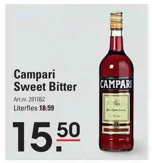 Sligro Campari sweet bitter aanbieding