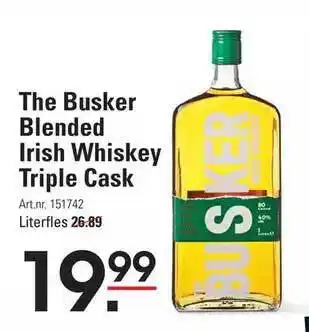 Sligro The busker blended irish whiskey triple cask aanbieding