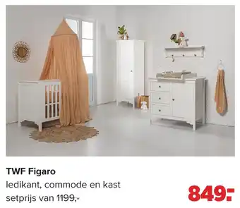 Baby-Dump Twf figaro ledikant, commode en kast aanbieding