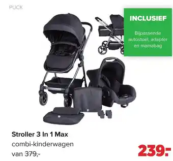 Baby-Dump Stroller 3 in 1 max combi-kinderwagen aanbieding