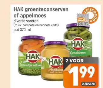 Dagwinkel Hak Groenteconserven Of Appelmoes aanbieding