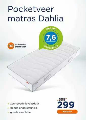 TotaalBED Pocketveer Matras Dahlia aanbieding