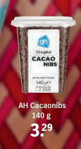 Albert Heijn Ah cacaonibs 140 g aanbieding