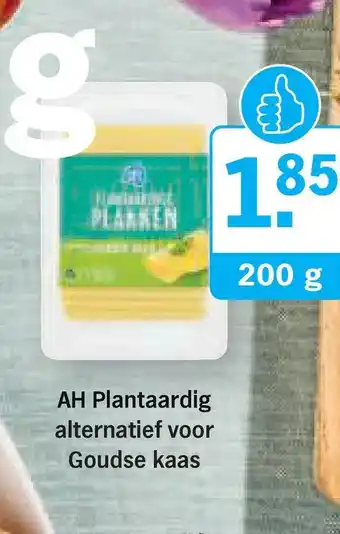 Albert Heijn Ah plantaardig alternatief voor goudse kaas aanbieding
