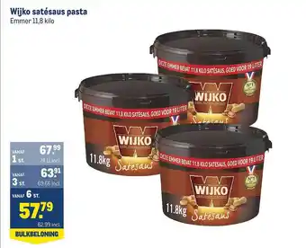 Makro Wijko satésaus pasta aanbieding