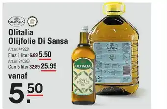 Sligro Olitalia olijfolie di sansa aanbieding