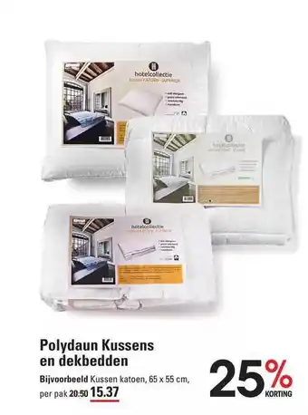 Sligro Polydaun kussens en dekbedden aanbieding