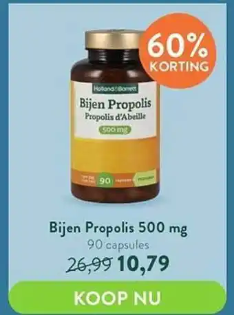 Holland & Barrett Holland & barrett bijen propolis 500 mg aanbieding