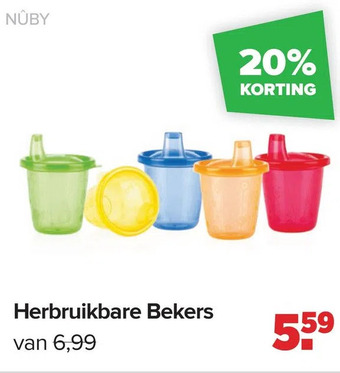 Baby-Dump Herbruikbare bekers aanbieding