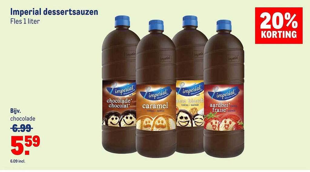 Imperial dessertsauzen aanbieding bij Makro