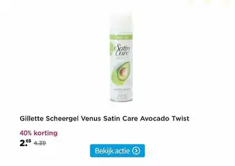 Plein.nl Gillette Scheergel Venus Satin Care Avocado Twist 40% Korting aanbieding