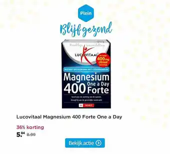 Plein.nl Lucovitaal Magnesium 400 Forte One A Day 36% Korting aanbieding