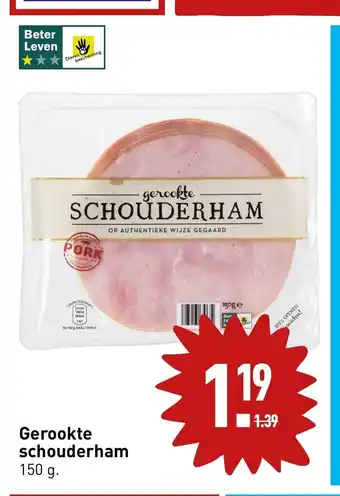 ALDI Gerookte schouderham 150 g aanbieding