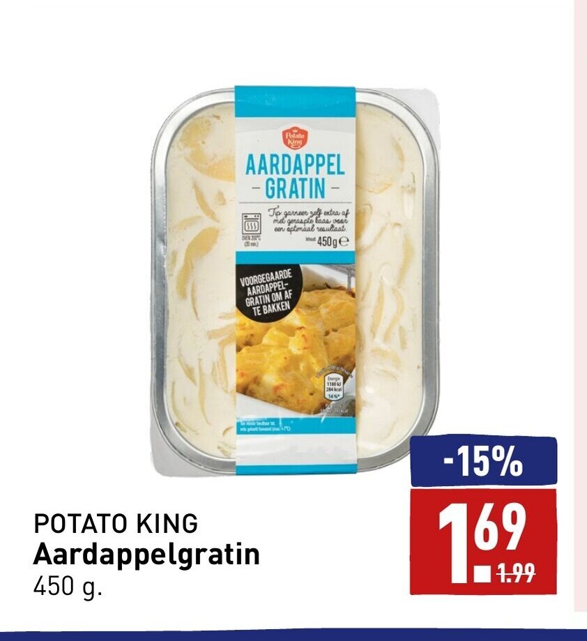 Potato King aardappelgratin 450 g aanbieding bij ALDI