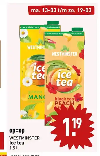 ALDI Westminster ice tea 1.5 l aanbieding