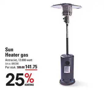 De Kweker Sun heater gas aanbieding