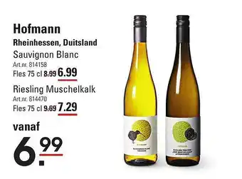 De Kweker Hofmann sauvignon blanc of riesling muschelkalk aanbieding