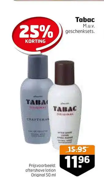 Trekpleister Tabac aftershave lotion original 50 ml aanbieding