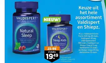 Trekpleister Valdispert en shiepz assortiment aanbieding