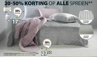 Jysk Engblomme rugkussen of engblomme sprei aanbieding