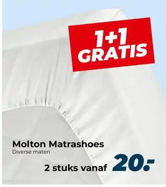 Beddenreus Molton matrashoes aanbieding