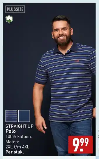 ALDI Straight up polo maten: 2XL t/m 4XL aanbieding