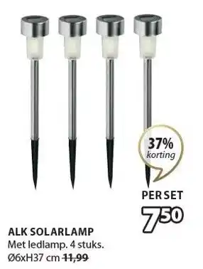 Jysk Alk solarlamp aanbieding