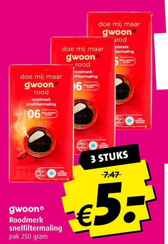 Boni Gwoon roodmerk snelfiltermaling aanbieding