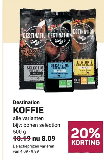 Ekoplaza Destination koffie aanbieding