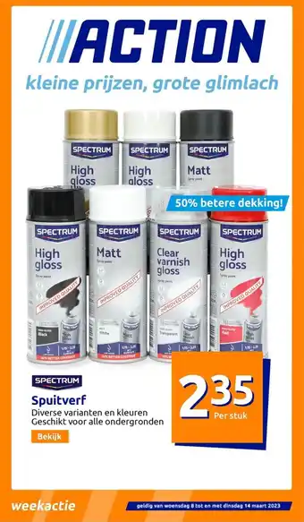 Action Spectrum spuitverf aanbieding