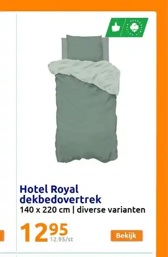 Action Hotel Royal dekbedovertrek 140 x 220 cm aanbieding