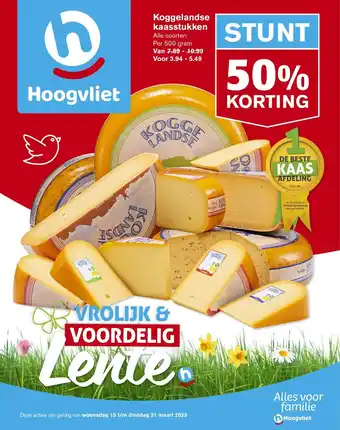 Hoogvliet Koggelandse kaasstukken 500 gram aanbieding